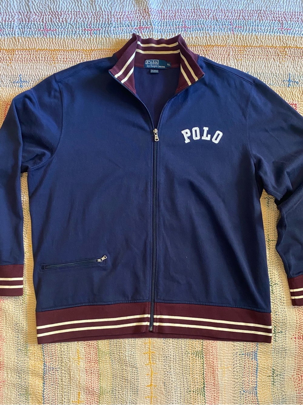 Men’s Polo Ralph Lauren Navy Zip Up Track Jacket size XL